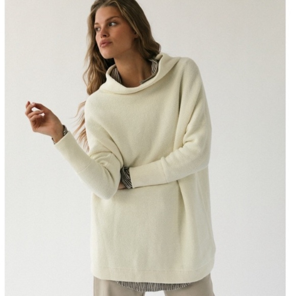 Free people ottoman slouchy tunic ivory size small